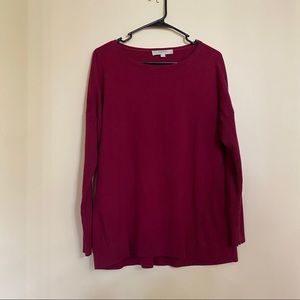 Loft Cranberry Sweater